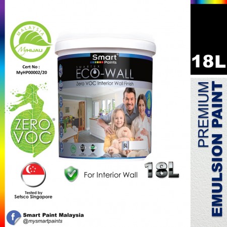 SMARTEX ECO-WALL Zero V.O.C Interior Wall Finish 18 LITRE